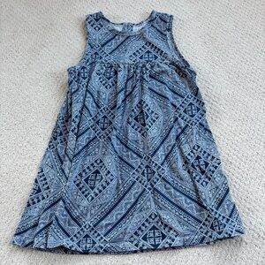 Forever Young by Sue Dang Sleeveless Blue Patterned Swing Dress